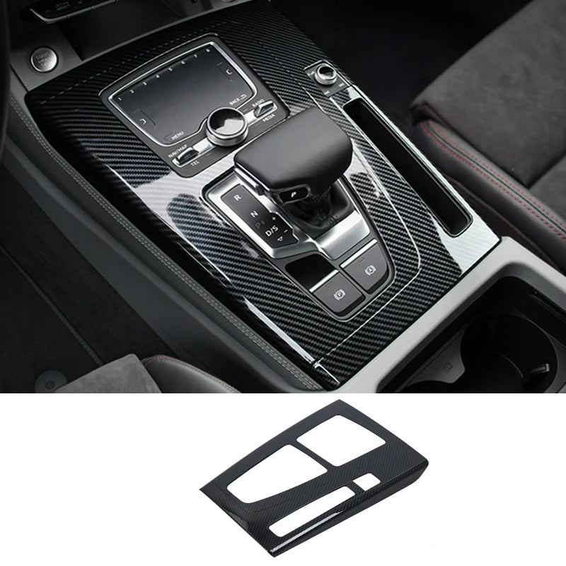For Audi Q5 FY 2018 2019 2020 2021 Car Styling Interior Door Window Handle Panel Strips Cover Trim Carbon Fiber ABS