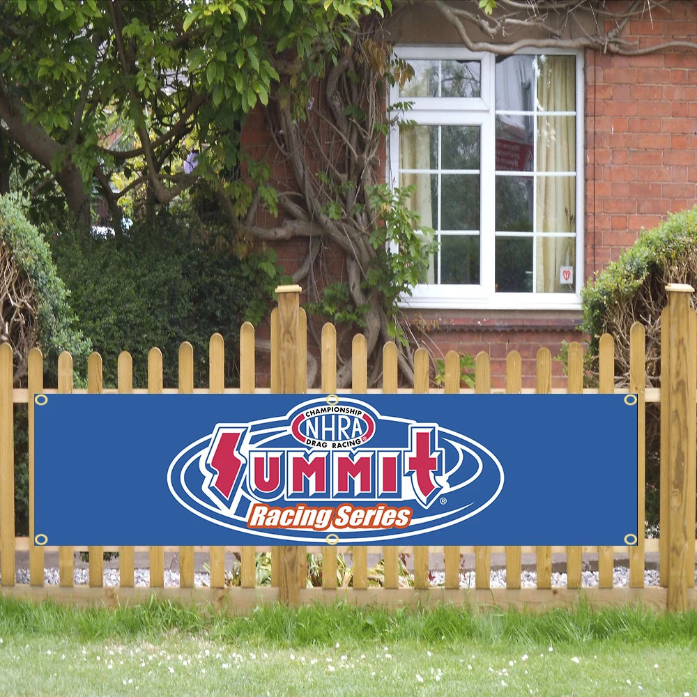 60X240cm Summits Racing Car Banner Flag Polyester Printed Garage or Outdoor Decoration Tapestry