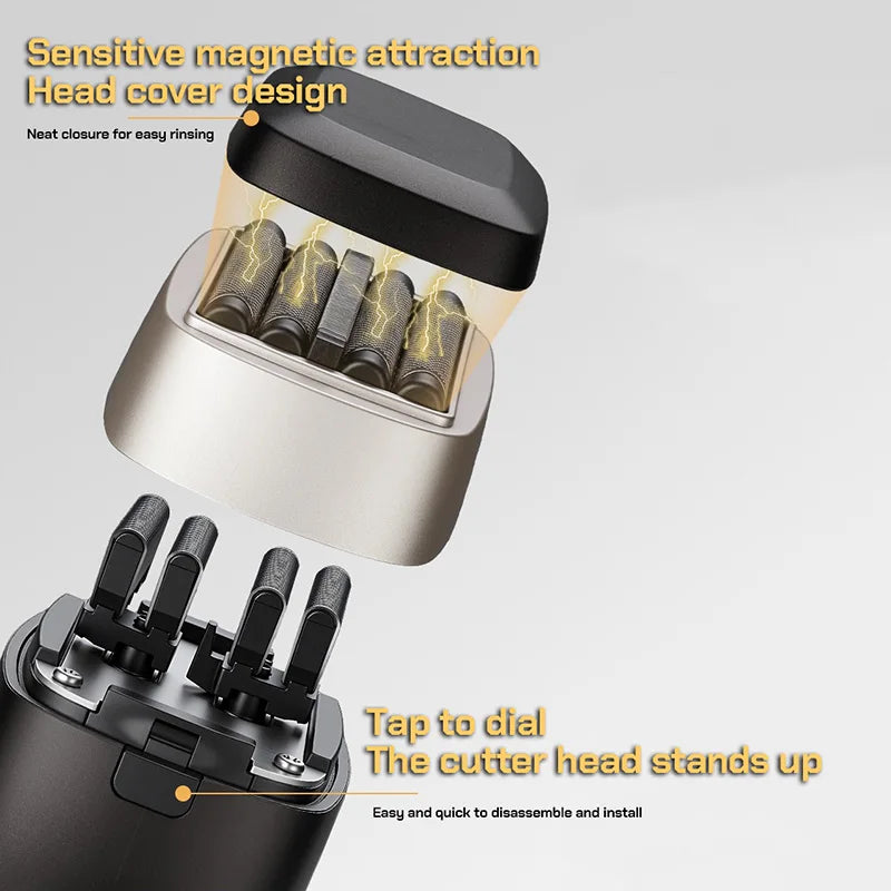 Professional Electric Hair Clipper Hair Trimmer 13000RPM Men's Shaver 5-blade Knife Net 1600mAh Mini Shaver IPX6 Waterproof