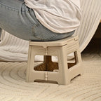 Lightweight Folding Step Stool Multi Purpose Handheld Thickened Footstool Non-Slip Plastic Small Benches Kitchen