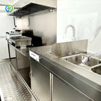 Food Carts and Food Trailer Trucks with Full Kitchens Gas Chicken Grills and Rotating Restaurant Equipment