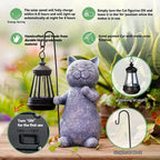 Cute Solar-Powered Kitten Lights - Waterproof Garden Decor - Durable Cloth Landscape Lighting for Courtyard & Outdoor Spaces
