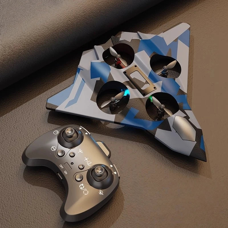 2.4G Remote Control Four-axis Stunt Drone Rolling Hover Fighter Luminous Electric Foam Glider Children's Toy Christmas Gift