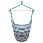 Distinctive Cotton Canvas Hanging Rope Chair with Pillows Green