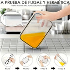 4-Piece Food Storage Containers Set with Lids, Airtight for Fruits Vegetables Pasta Kitchen Organization