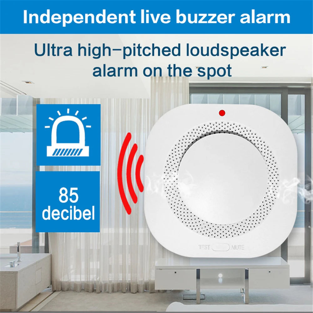 MULO Smoke Detector 433MHz Fire Alarm Sensor Home Security System Firefighters Fire Equipment Smokehouse 441BD