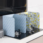 Kitchen Splash Guard High-Temperature Resistant Heat-Insulating Oil Shield Foldable Foil Grease Guard Hob Surface Protector