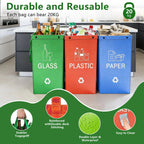 Kitchen Trash Can Waste Sorting for Indoor and Outdoor Training Paper Plastic and Glass Storage Bottle Collection Container