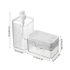 Hand Soap Dispenser for Kitchen Dual Soap Dispenser with Sponge Holder 2-in-1 Countertop Soap Pump Dispenser for Kitchen Sink