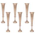 6 PCS Gold Trumpet Vases Wedding Party Props Centerpieces Flower Stand Candle Holder Centerpieces for Table Wedding