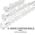 Custom curtain rod S wave Ripple Fold Curtain Cornice For Tuya WiFi Zigbee curtain engine Smart Home Electric Curtain System