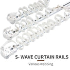 Custom curtain rod S wave Ripple Fold Curtain Cornice For Tuya WiFi Zigbee curtain engine Smart Home Electric Curtain System