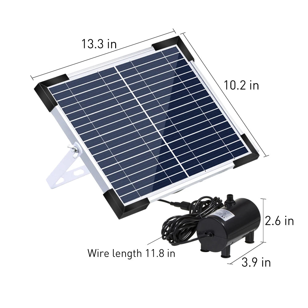 High-power Solar Landscape Fountain Outdoor 17V 10W Equipment Solar Water Pump Garden Fountains Decorative Fountain for Birdbath