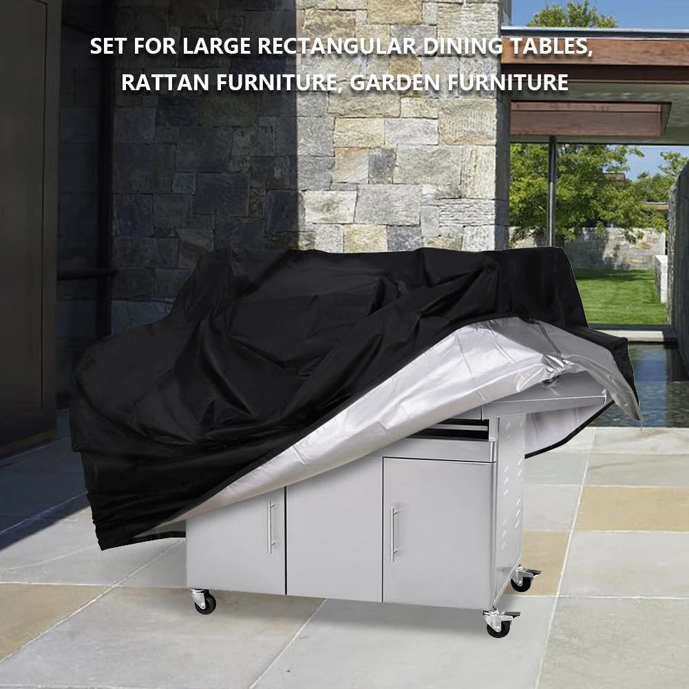 Outdoor BBQ Cover Dust Waterproof Weber Heavy Duty Charbroil Grill Cover Rain Protective Outdoor Barbecue Cover BBQ Accessories