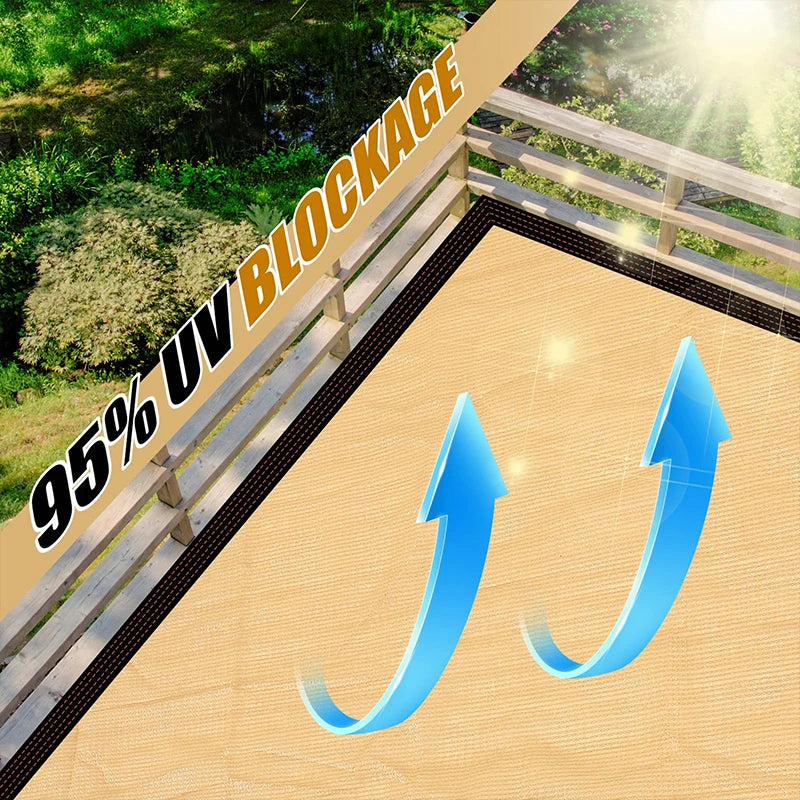 Outdoor Shade Sail Decorations for Gardens Accessories Car Mesh Yard & Garden Decors Shading Folding Retractable Awning Terrace