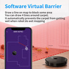 ABIR X6PRO Robot Vacuum Cleaner with Smart Eye System,6000Pa Suction, Software Virtual Wall, Smart Home Wet Dry Mopping,