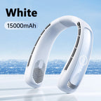 15000mah Portable Neck Fan Smart Digital Display USB Rechargeable Outd