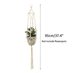 Gardening Green Plant Hanging Basket Cotton Rope Hanger Flower Pot  Handmade Macrame Pot Pocket Wall Boho Courtyard  Home Decor