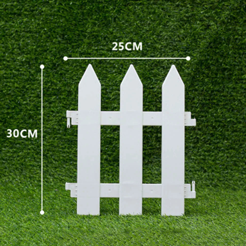 White Plastic Garden Fence Border Decoration Plant Flower Protect For Yard Lawn Edging Flower Bed Christmas Tree Decorative