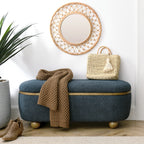 Storage Ottoman Bench, Bedroom Bench with Hidden Storage, Footrest Stool for Living Room Furniture, Entryway, Hotel Use
