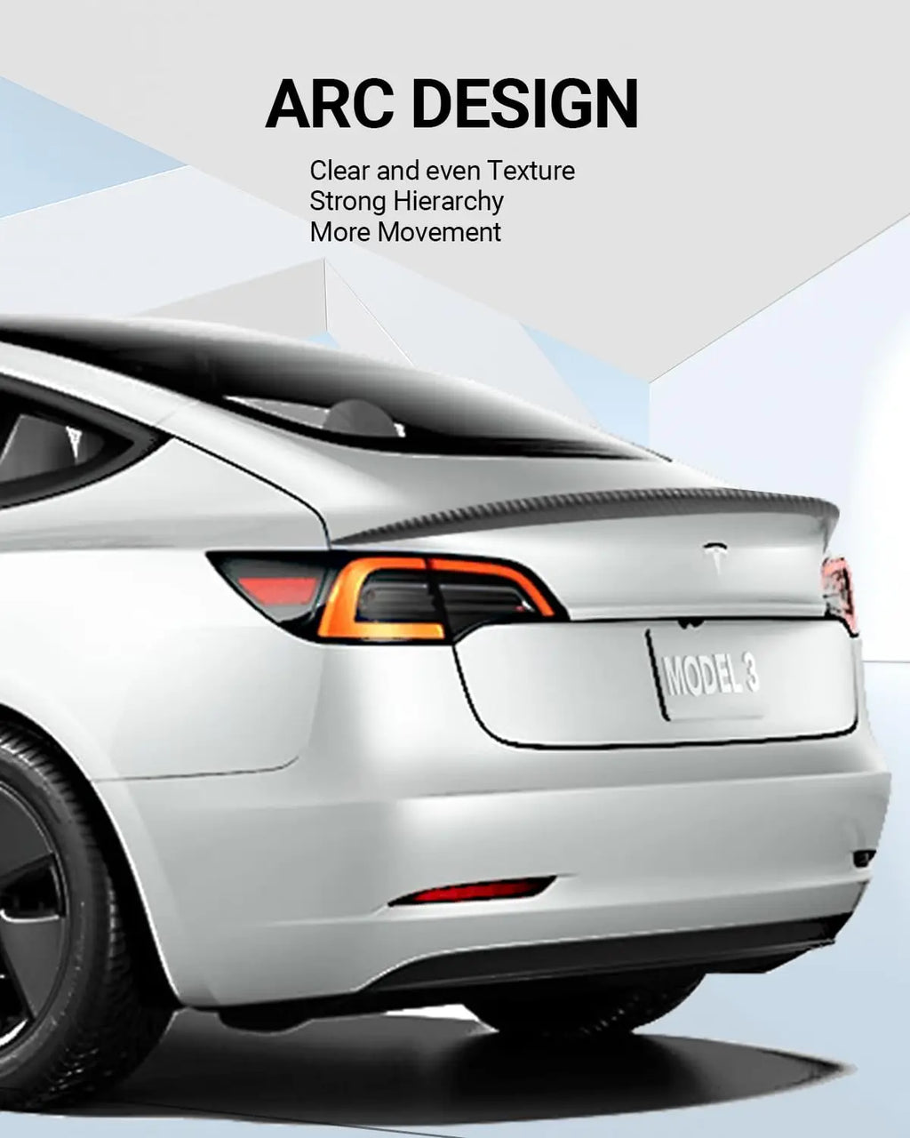 For Tesla Model 3 Performance Spoiler Original Trunk Wing ABS Black Carbon Fiber Tesla Model 3 2017-2023 Accessories