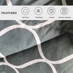 2-Pieces Gray Geometric Polyester Twin Bedding Comforter Set