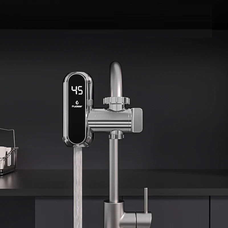 Fudeer Kitchen Instant Eectric Water Heater Tap Hot Water Faucet Heater Cold Heating Faucet Tankless Instantaneous Water Heater