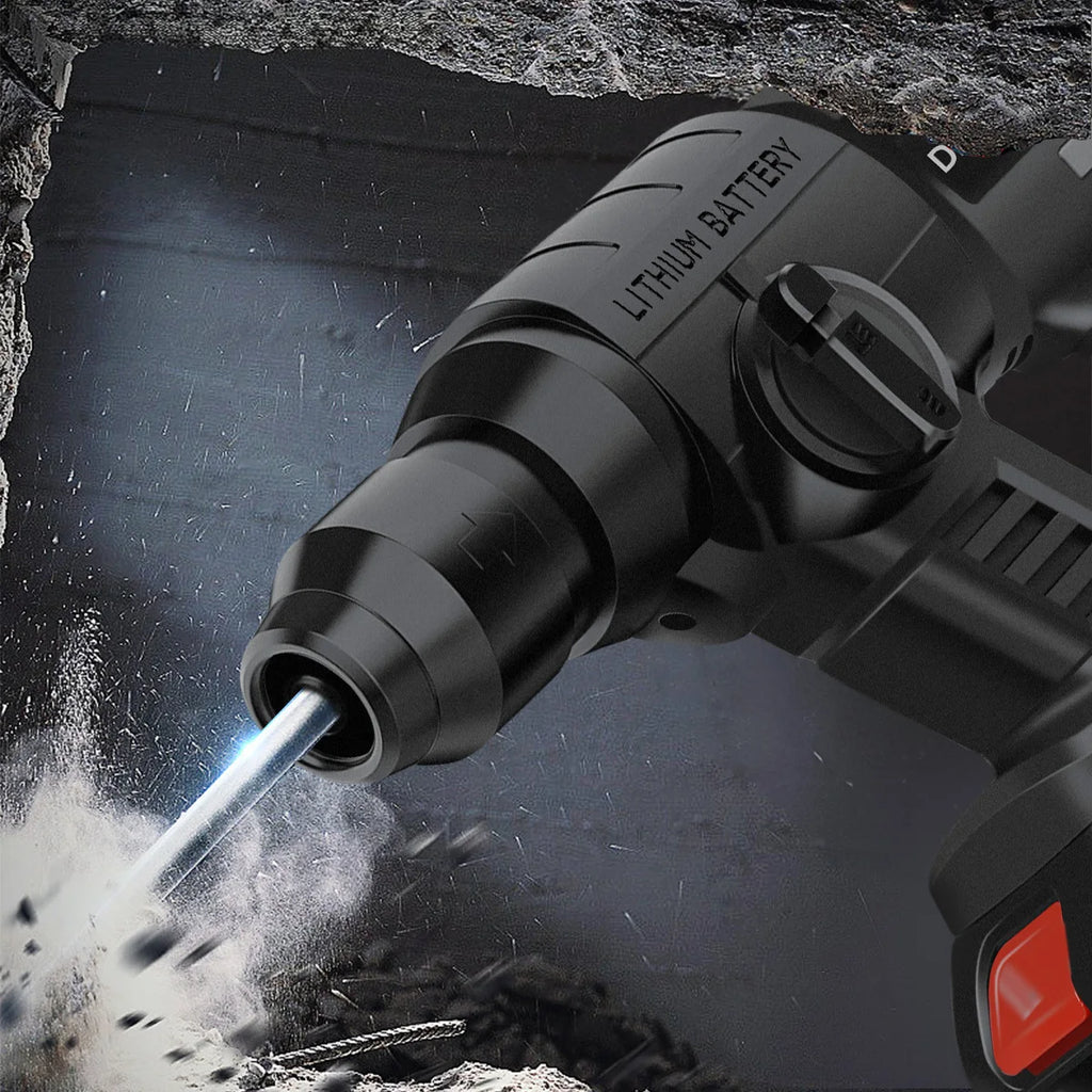 Drillpro 26MM 6000RPM Electric Hammer Electric Pick Impact Drill Multi-function Cordless Rotary Tool ForMakita Battery