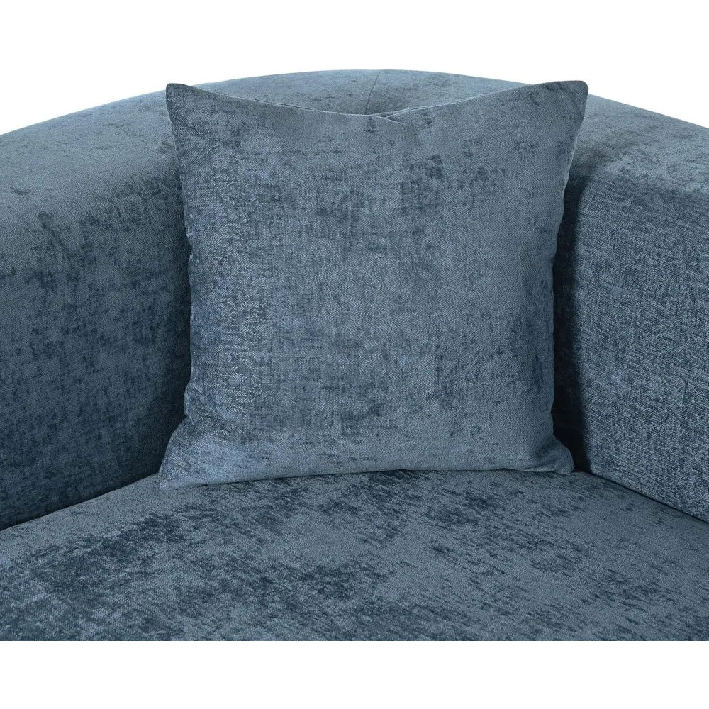 125" Curved Sofa,Modern Half Moon Sectional Sofa,Comfy Fabric Upholstered Minimalist with 3 Pillows Suitable for living room