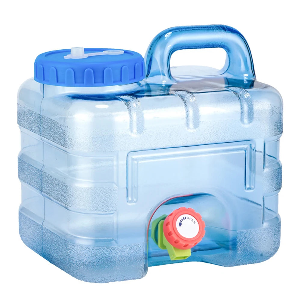 5.5/7.5/10/15L Camping Car Water Container PC with Faucet Water Storage Tank No Leakage Water Storage Bucket for Picnic Travel