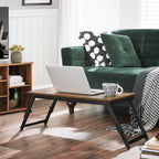 SONGMICS Laptop Desk, Bed Sofa Breakfast Tray, Adjustable Tilt Top, Right-Left Handed, Adjustable Folding Legs
