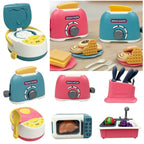 Funny Multicolor Cooking Playset Plastic Microwave Playing House Kitchen Toy Simulation Design Gas Stove Baking Playset Play