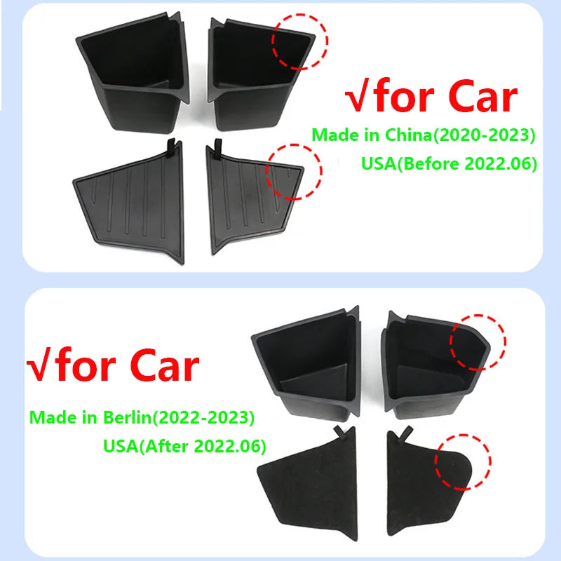 Rear Trunk Side Storage Box for Tesla Model Y 2024 Berlin Left Right Bins Organizer Tray Stowing Tidying Packet Car Accessories