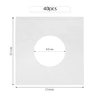 20/40Pcs 7 Inch Vinyl Record Protective Inner Sleeves ACID FREE White Kraft Paper Vinyl EP Container With Hole EP Storage Bags