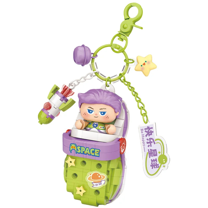 LOZ Panda Big Head Shoes Keychain Model Assembly Toy Home Creative Ornament Building Blocks Set Boys and Girls Birthday Gift