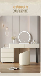 Light luxury dresser modern simple integrated small apartment storage cabinet desk retractable makeup table