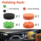 37Pcs 3 Inch Car Headlight Restoration Kit,with Drill Buffing Polishing Pads Backing Plate,Headlight Lens Cleaner and Restorer
