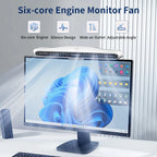 Computer Monitor Hanging Fan Powerful Cooling 3 speed Selectable, Ergo