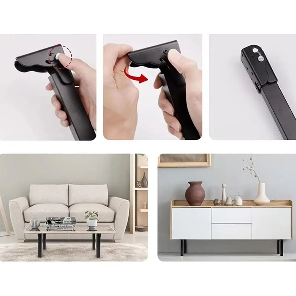 90° Folding Table Leg Replacement Metal DIY Bed Sofa Support Legs Collapsible Table Legs Feet