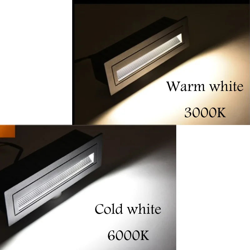Outdoor Footlight Recessed Corner Wall Lamp Exterior Garden Light LED 3W 5W 10W Underground Waterproof Led Step Stair Lights