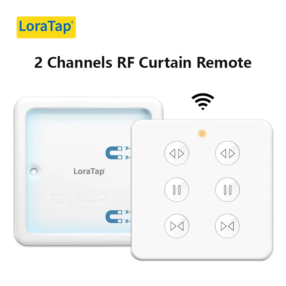 LoraTap RF 868Mhz 1,2,4 Channels Portable and Mountable Remote Control for Curtain Roller Shutter Blinds Switch