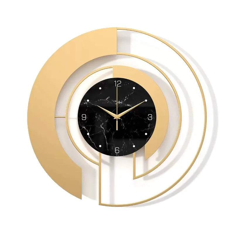Nordic Light Luxury Metal Wall Clock Fashion Design Large Home Decoration Pendant Clock Hotel Living Room Wall Hanging Clock