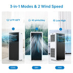 Portable Air Conditioners 8000 BTU, 3 In 1 AC Cooling Unit, 2 Speeds,