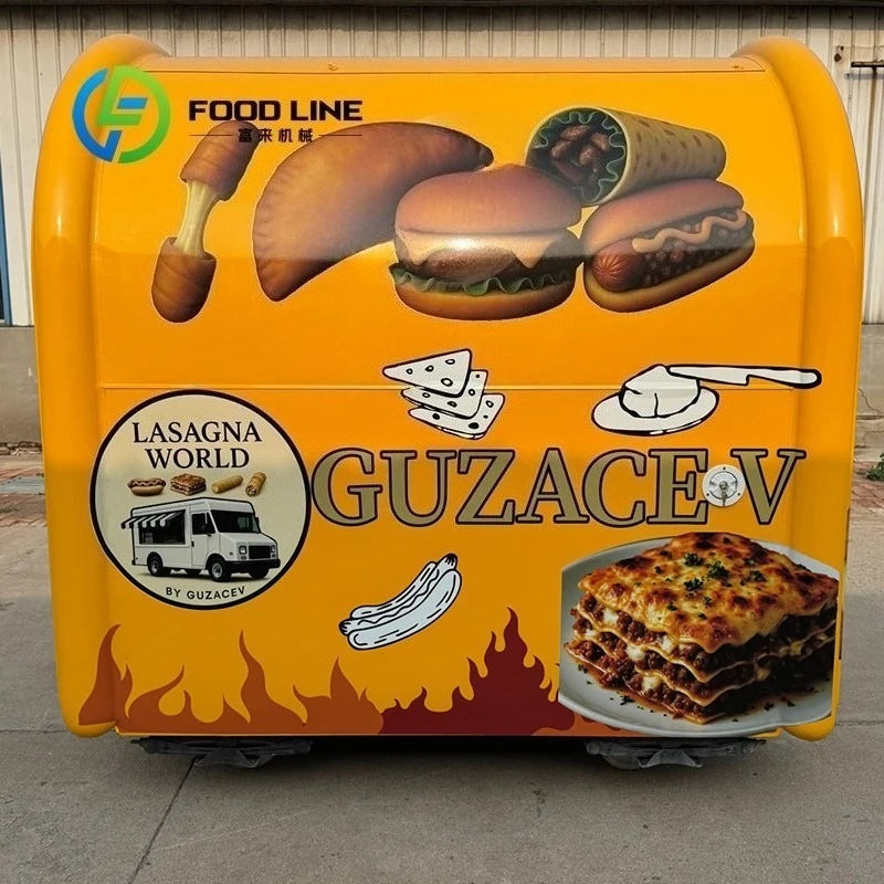 Cheap Food Trailer with Full Kitchen Equipment Well powered Mobile Catering Street Food Use Customized