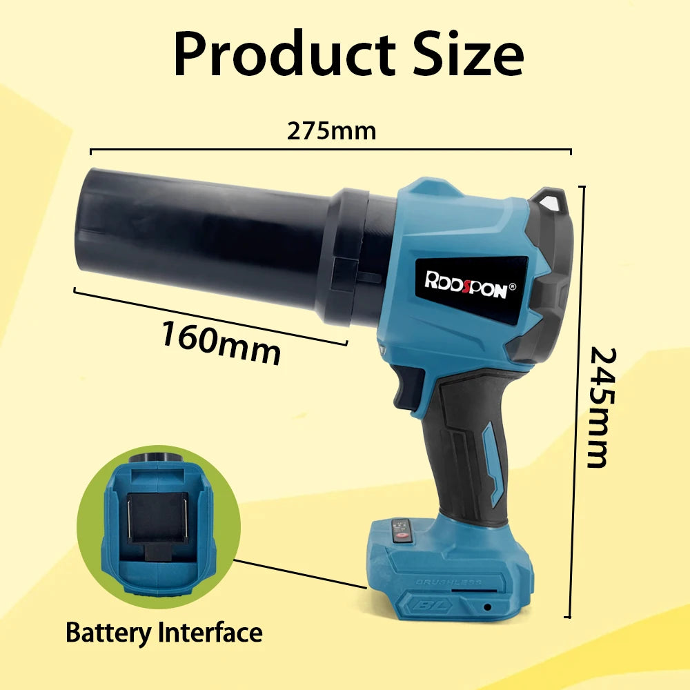 3000W Brushless Powerful Air Blower 450m/s Turbo Jet Blowers 320000rpm Handheld Leaf Blower For Makita Battery Tools Power