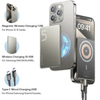 KUULAA Magnetic Power Bank 5000mAh Magnetic Wireless Phone Charger External Battery 20W Fast Charging For iPhone 17 16 PowerBank