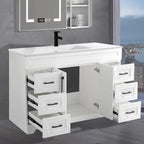 Bathroom Vanity with Sink,Undermount Ceramic Sink-Modern Bathroom Cabinet with 6 Soft-Close Drawers & 2 Doors Spacious Storage