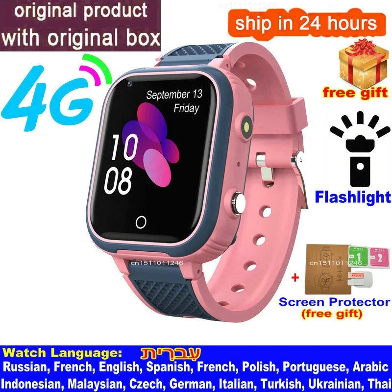 LT21 4G Smart Watch Kids GPS WIFI Video Call SOS IP67 Waterproof Child Smartwatch Camera Monitor Tracker Location Phone Watch