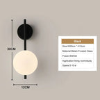 Interior LED Wall Lamps Wall Lighs with G9 Bulb Frosted Glass Ball Black Gold Bedroom LED Wall Sconce for Home Luminuaire Lamp