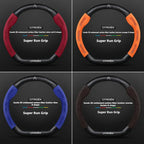 For Citroen C1 C2 C3 C4 C5 C6 VTS Xsara C-Crosser Berlingo Jumpy Carbon fiber Suede Car Steering Wheel Cover Auto Accessories